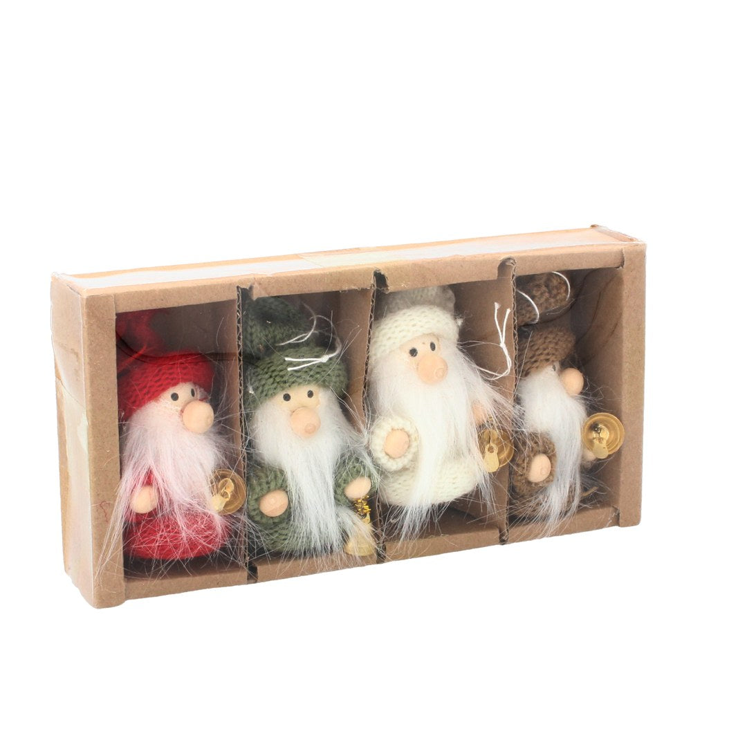Set 4 Addobbi per Albero Gnomi