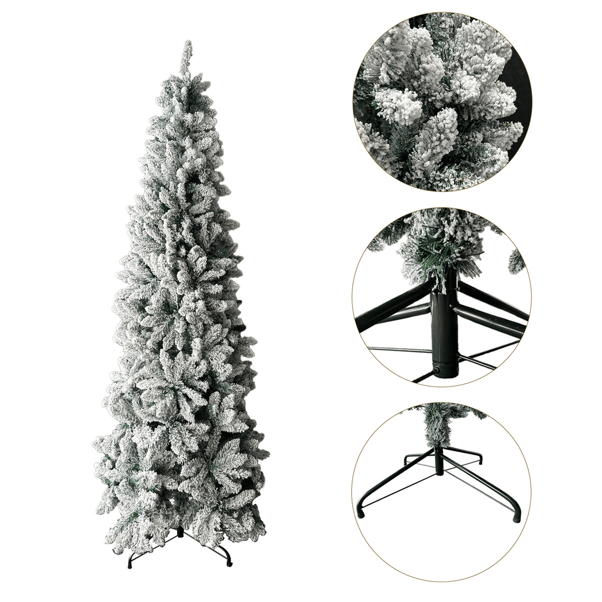 Stoccolma Albero di Natale Eleganza Ghiacciata 210cm o 170cm