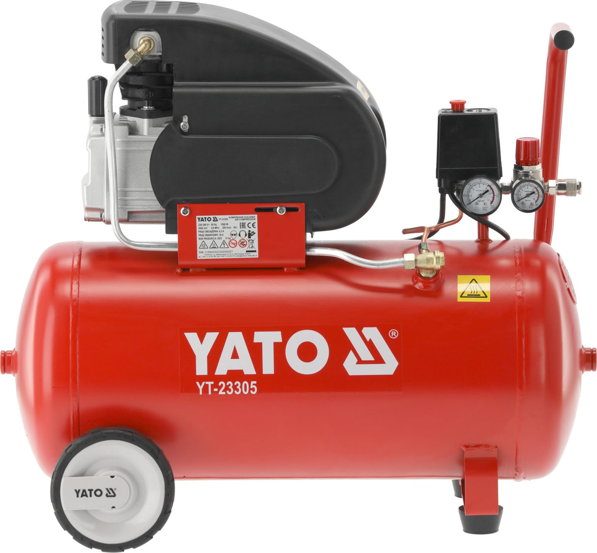 Compressore d’Aria a Olio 50 Litri 1500 W 2Cv Yato