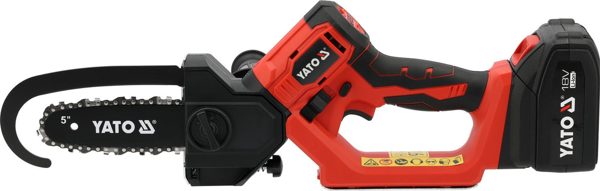 Mini Motosega a Batteria Da Carpenteria Yato 18V Brushless Barra 15Cm