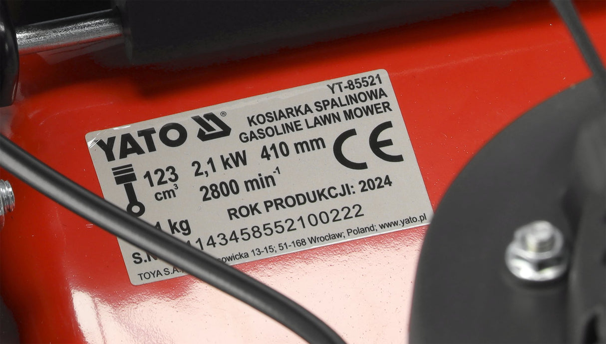 Rasaerba a Benzina Semovente 41 cm Yato 123cc