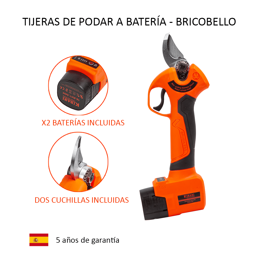 Lote: Tijeras con dos baterías + cuchillas de recambio