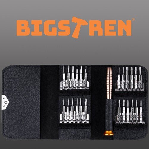 Set cacciaviti di precisione 25 in 1 – acciaio CrV, custodia in ecopelle con chiusura magnetica