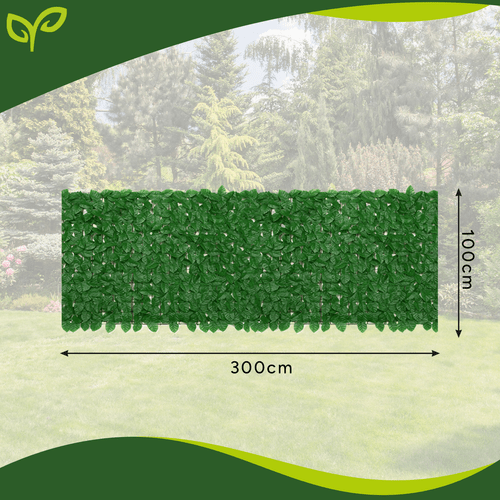 Siepe artificiale da balcone e giardino 3×1 m – 6 pannelli in PP anti-UV