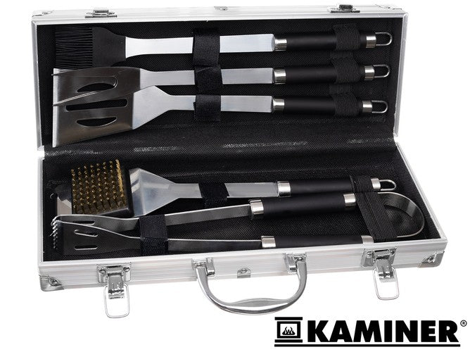 Ustensiles de barbecue - Ensemble de 5 accessoires + étui