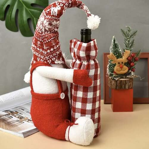 Elfo di Natale con Borsa Porta-Bottiglia