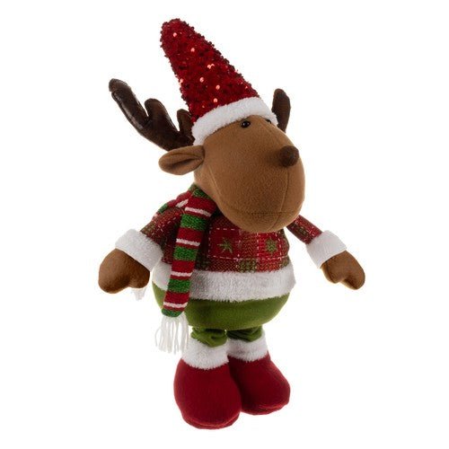 Renne de Noël avec pattes télescopiques 62-95 cm, décoration de Noël, nouveauté 2023