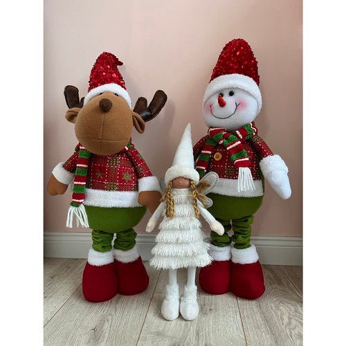 Renne de Noël avec pattes télescopiques 62-95 cm, décoration de Noël, nouveauté 2023