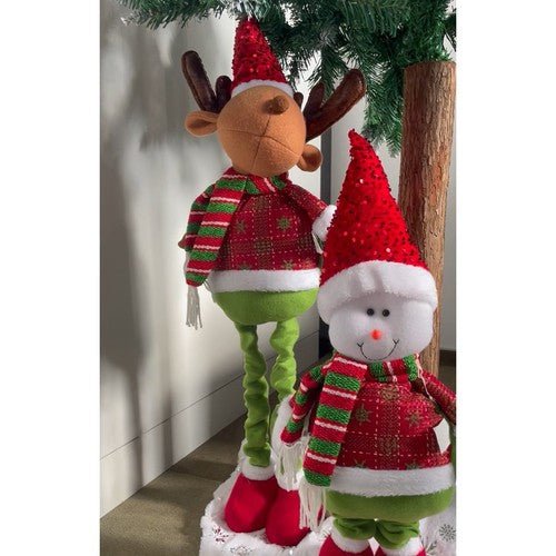 Renne de Noël avec pattes télescopiques 62-95 cm, décoration de Noël, nouveauté 2023