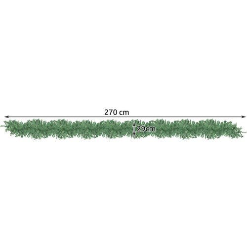Ghirlanda Natalizia Ruhhy 2,7 m Decorazione Albero di Natale