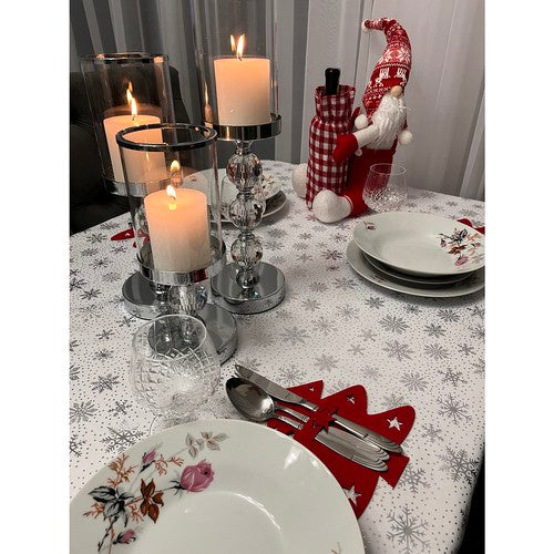 Portaposate Alberi di Natale Ruhhy Set da 12 Pezzi in Feltro Rosso