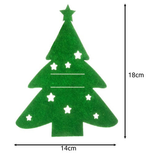 Portaposate Alberi di Natale Ruhhy Set da 12 Pezzi in Feltro Verde