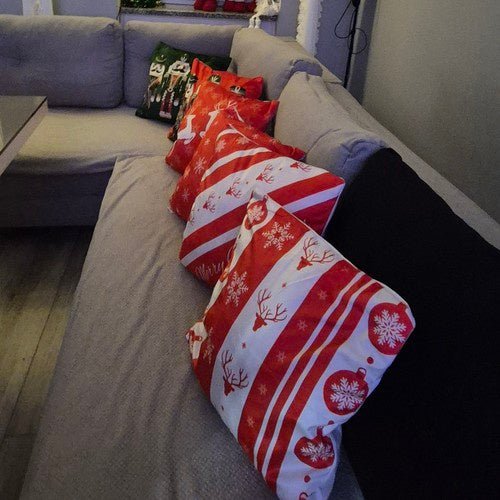 Set di 4 Federe Natalizie 40×40 cm Premium