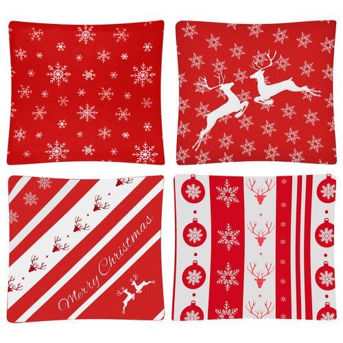 Set di 4 Federe Natalizie 40×40 cm Premium