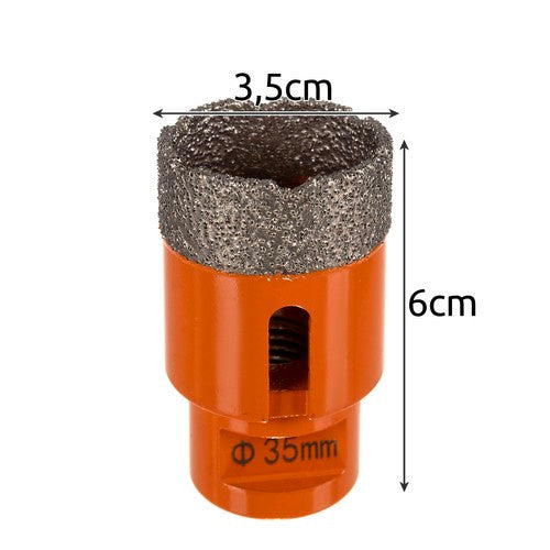 Fresa a Tazza Diamantata 35mm M14 Foretto Smerigliatrice Foratura a Secco
