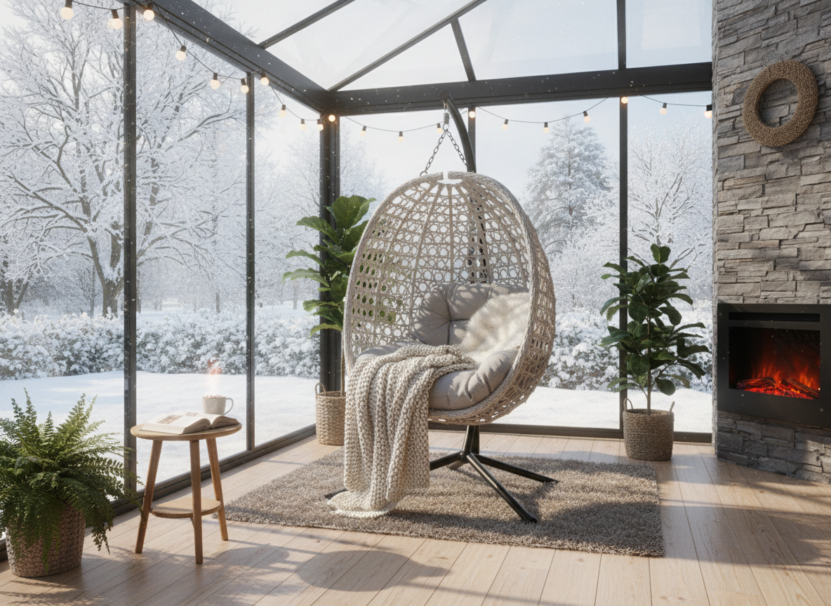 Poltrona Sospesa Pieghevole Drim Garden Line Grigia Cuscino Grigio 150kg