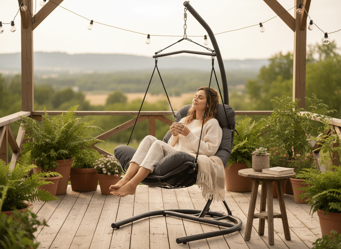 Poltrona sospesa Tumber Garden Line antracite