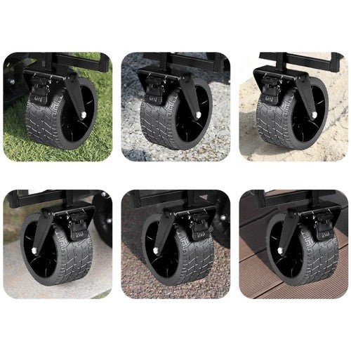 Carrello pieghevole nero da spiaggia e giardino Gardlov