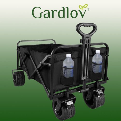 Carrello pieghevole nero da spiaggia e giardino Gardlov