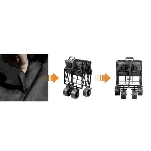 Carrello pieghevole nero da spiaggia e giardino Gardlov