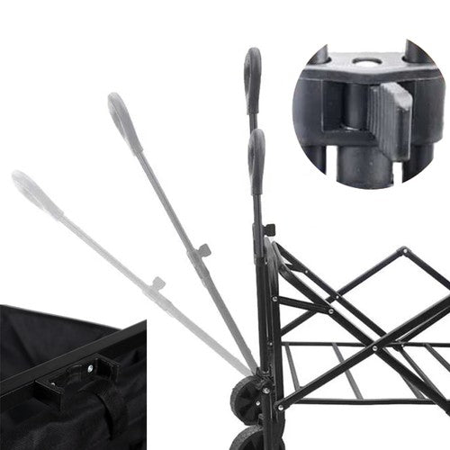 Carrello pieghevole nero da spiaggia e giardino Gardlov