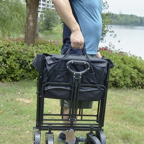 Carrello pieghevole nero da spiaggia e giardino Gardlov