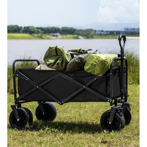 Carrello pieghevole nero da spiaggia e giardino Gardlov
