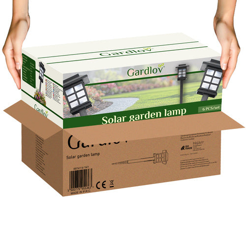 Lampade solari da giardino Gardlov 6 pezzi con picchetto luce LED
