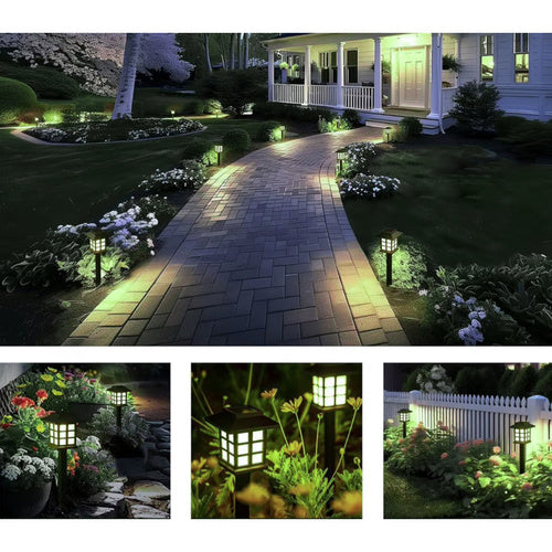 Lampade solari da giardino Gardlov 6 pezzi con picchetto luce LED