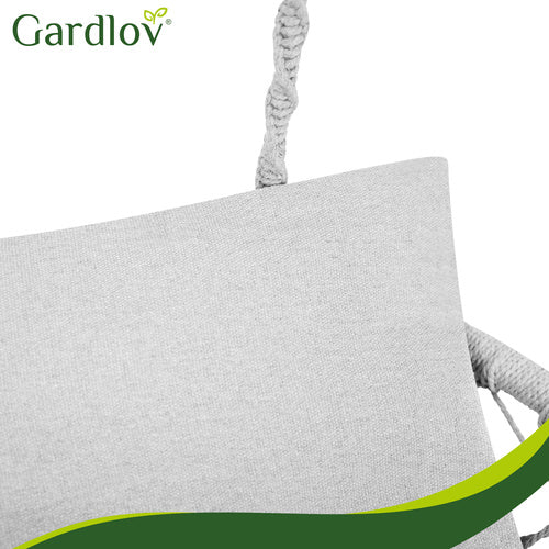 Altalena Doppia da Giardino con Cuscino Grigio o Crema – Relax Outdoor Comfort
