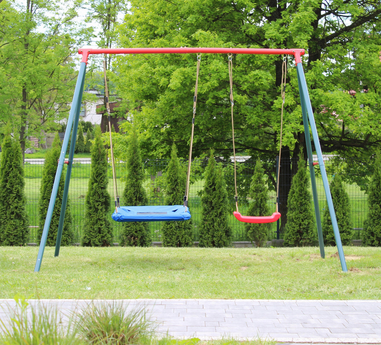 Altalena da Giardino Doppia Garden Line Nido di Cicogna 290cm 2 Bambini