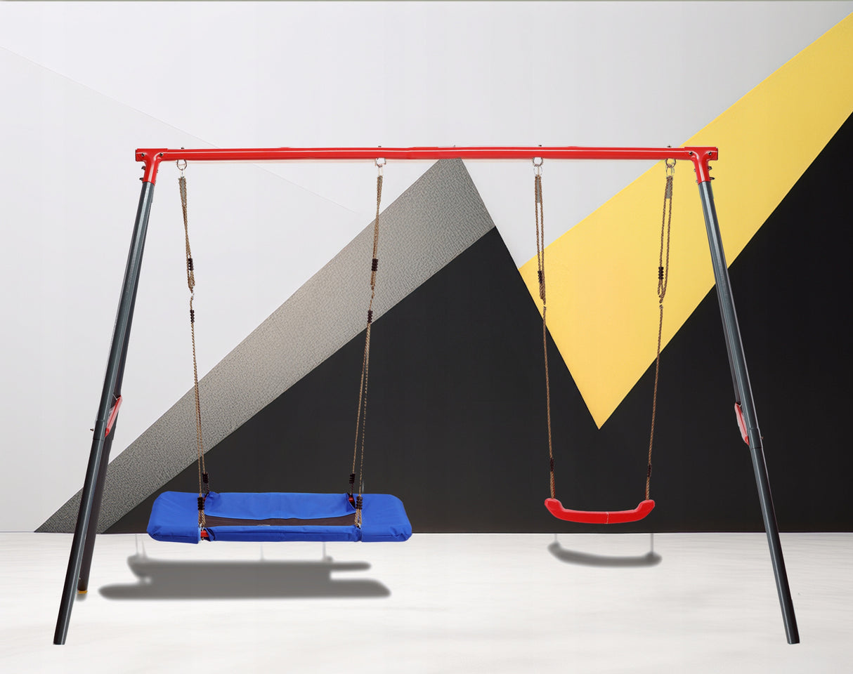 Altalena da Giardino Doppia Garden Line Nido di Cicogna 290cm 2 Bambini