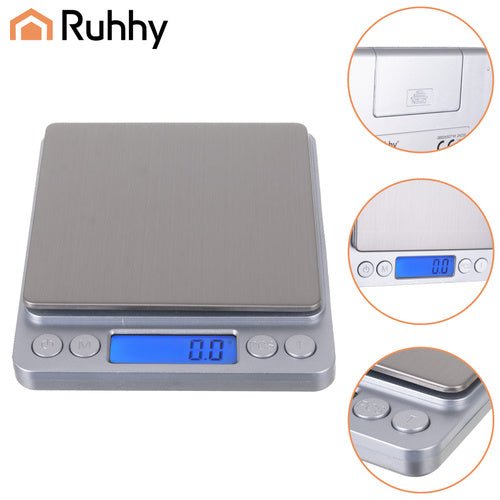 Bilancia da cucina digitale Ruhhy Precisione 0,1g fino a 2 kg ciotole comprese