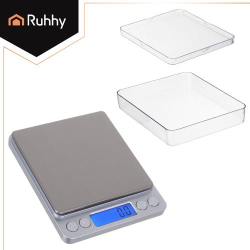 Bilancia da cucina digitale Ruhhy Precisione 0,1g fino a 2 kg ciotole comprese