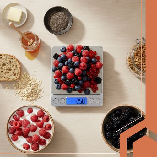 Bilancia da cucina digitale Ruhhy Precisione 0,1g fino a 2 kg ciotole comprese