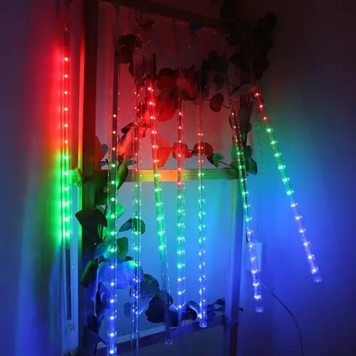 Pluie de météores multicolores de Noël à 36 LED 50 cm