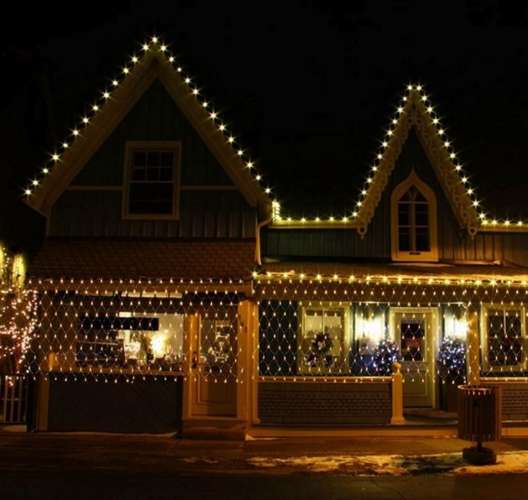 Rideau lumineux 160 LED - Blanc chaud 31 V