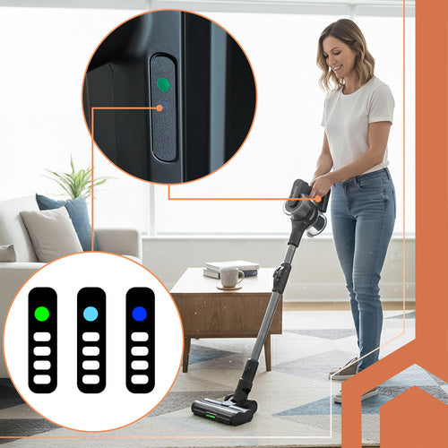 Aspirapolvere Cordless Ruhhy LunPro 400W Pieghevole con Luce LED