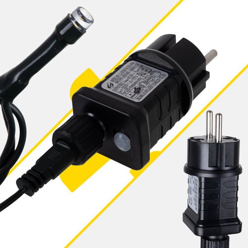 Luci di Natale IZOXIS 500 LED – 35 m, Giallo Caldo, IP44, 8 Modalità + Flash – Per Esterni e Interni