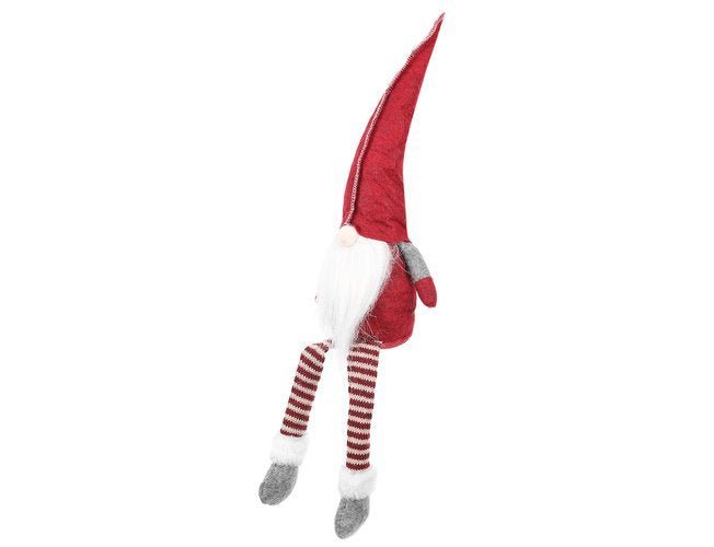 Gnomo Seduto Rosso\Grigio Decorazione Natalizia 50 cm