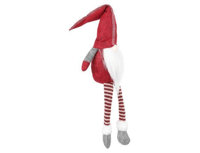 Gnomo Seduto Rosso\Grigio Decorazione Natalizia 50 cm