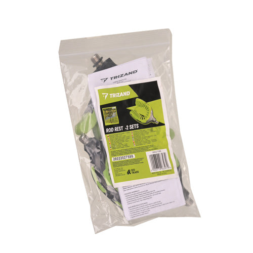 Set 2 supporti porta-canna da pesca anteriori + posteriori – TPR/ABS/acciaio inox