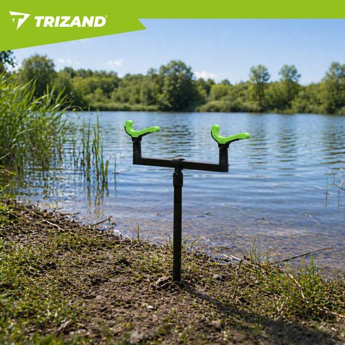 Set 2 supporti porta-canna da pesca anteriori + posteriori – TPR/ABS/acciaio inox