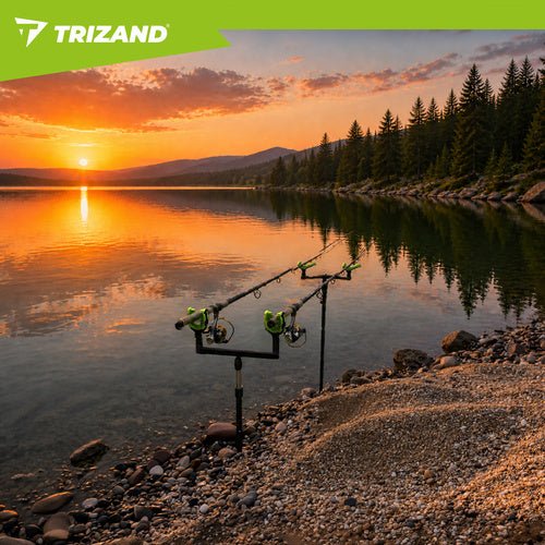 Set 2 supporti porta-canna da pesca anteriori + posteriori – TPR/ABS/acciaio inox