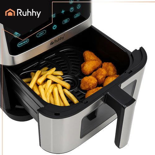 Friggitrice ad Aria Ruhhy 8L XXL 1800W 10 Programmi Display LED