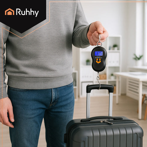 Bilancia digitale a gancio Ruhhy con portata fino a 50 kg