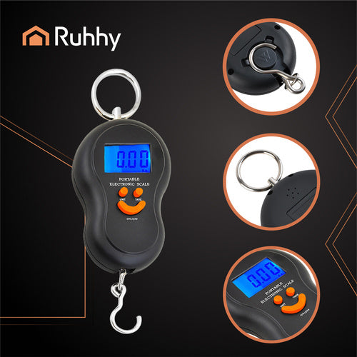 Bilancia digitale a gancio Ruhhy con portata fino a 50 kg