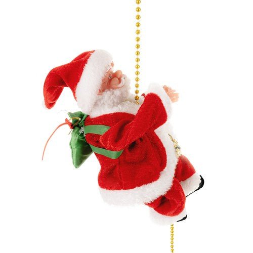 Babbo Natale su una Corda Decorazione Natalizia con Movimento e Musica, 100 cm