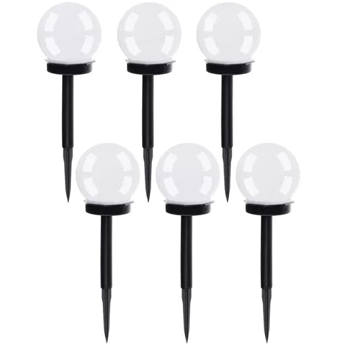 Lampade solari da giardino a sfera Gardlov set 6 pezzi con sensore crepuscolare