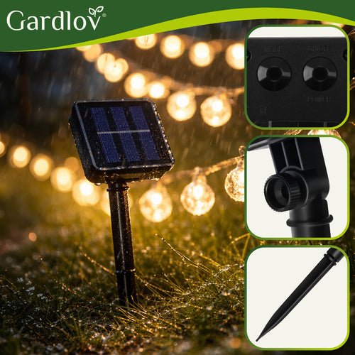 Ghirlanda solare Gardlov 7 m 50 LED luce calda IP65